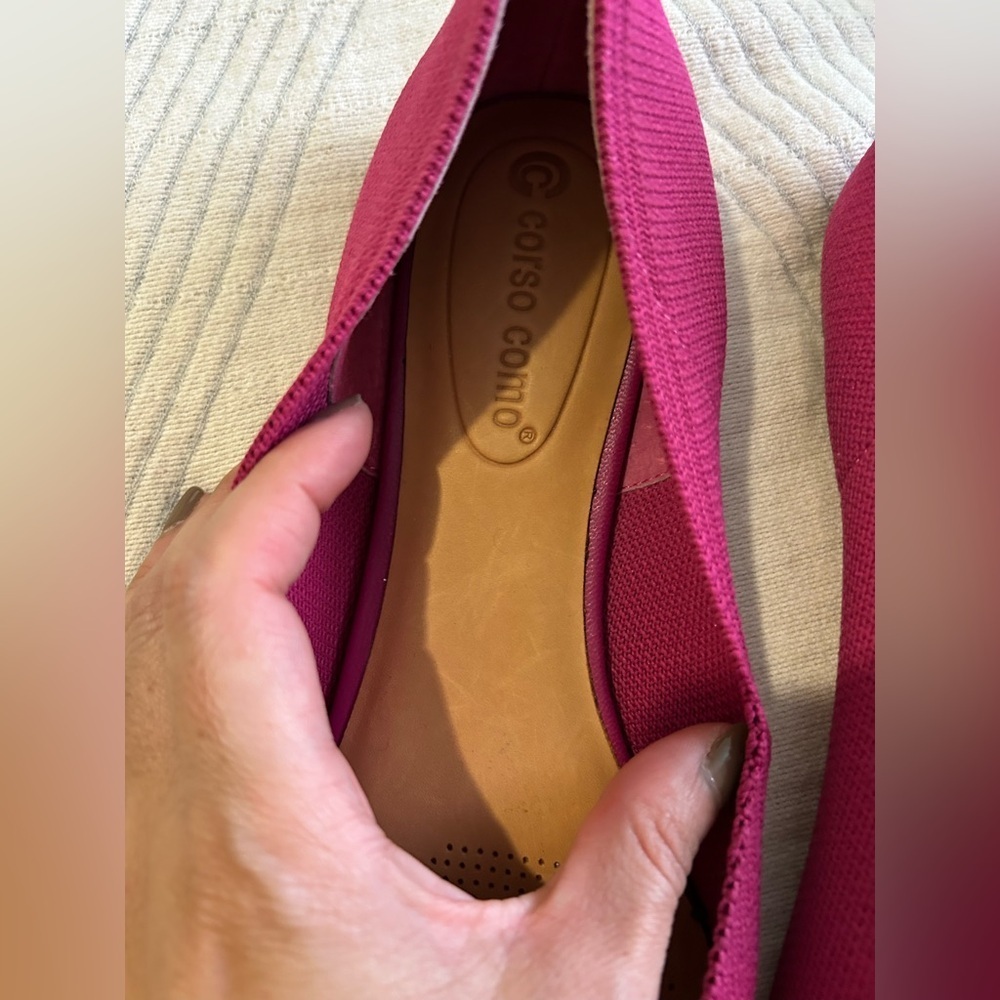 Corso Como Julia Knit Flat Shoes Stretch Leather Insole Pointed Toe Size 8 - Picture 4 of 8